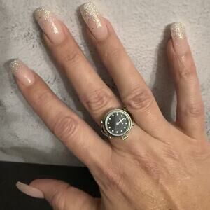 Invicta Angel Women's Ring Watch - 17.5mm, Black (44481) $199 MSRP-NEW IN BOX